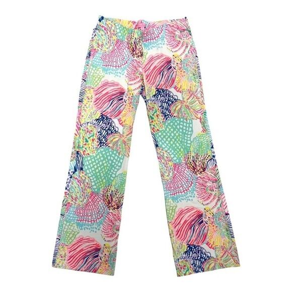Lilly Pulitzer Georgia May Palazzo Pants in Roar of the Seas Print Multi Size M - Picture 3 of 9